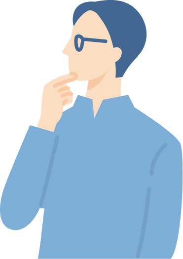 悩む若い男性のイラスト